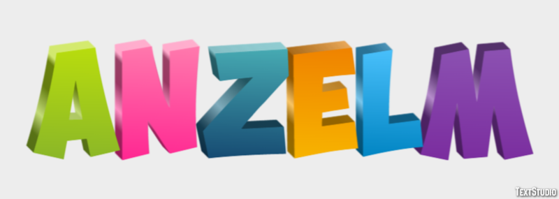 Anzelm Text effect