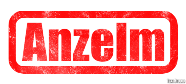 Anzelm Text effect