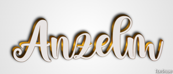 Anzelm Text effect