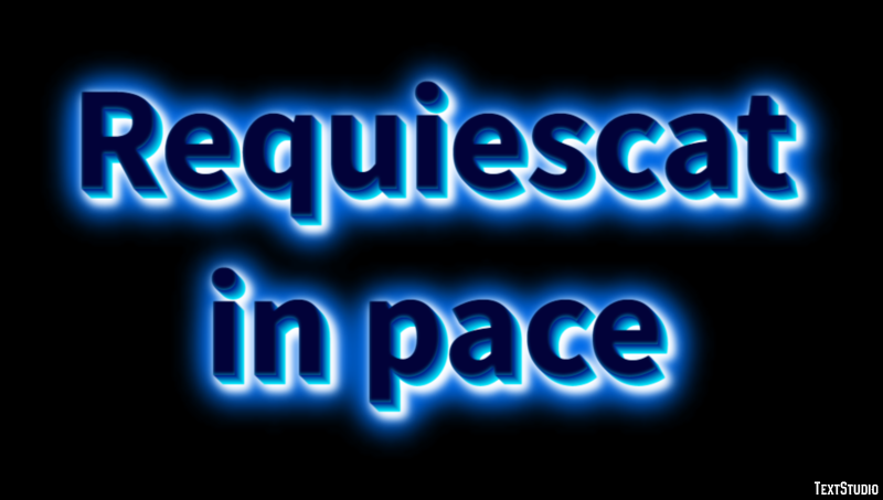 Requiescat in pace Effetto testo