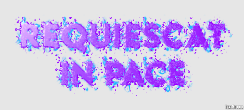 Requiescat in pace Texteffekt