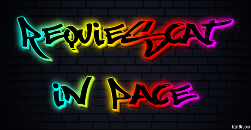 Requiescat in pace Texteffekt