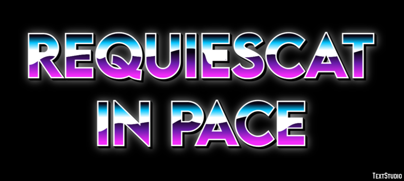 Requiescat in pace Texteffekt