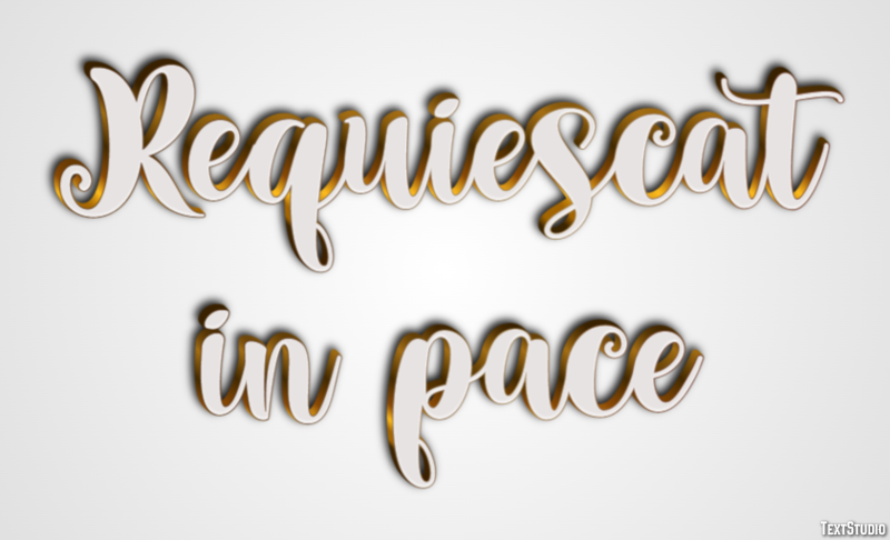 Requiescat in pace Efekt tekstowy
