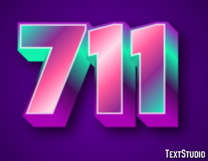 711 テキスト効果