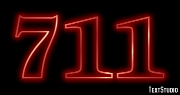 711 テキスト効果