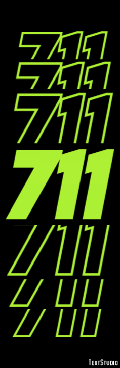 711 テキスト効果