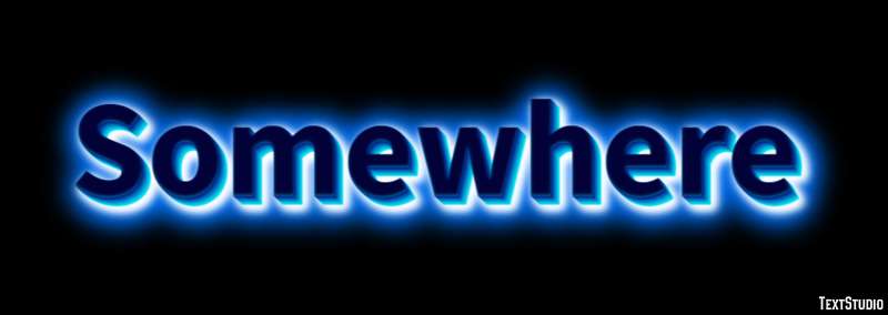 Somewhere Text Effect