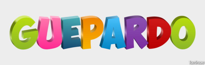 Guepardo Efecto de texto