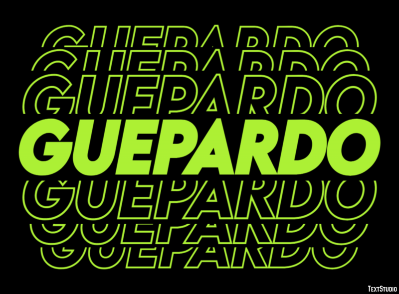 Guepardo Efecto de texto
