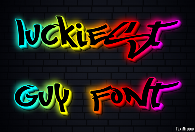 Luckiest Guy Font Text Effect