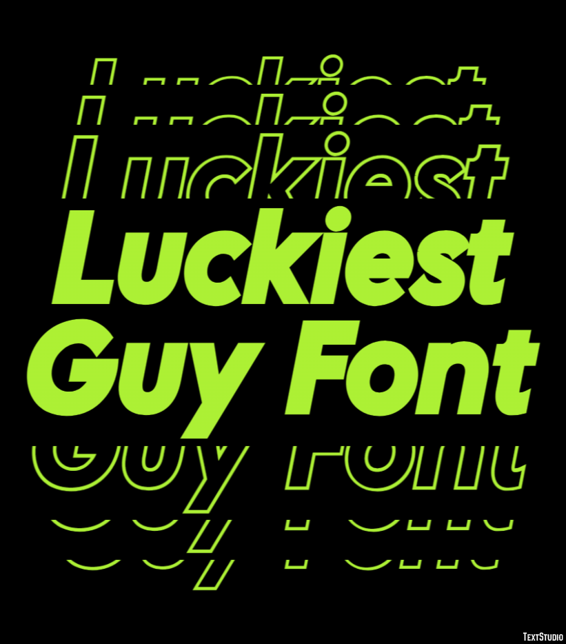 Luckiest Guy Font Text Effect