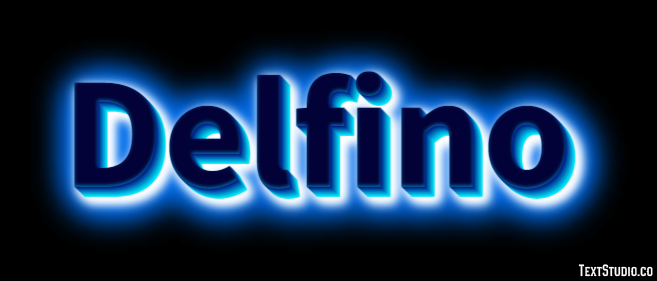 Delfino Effetto testo