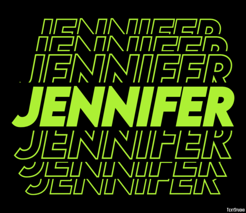 Jennifer Efecto de Texto