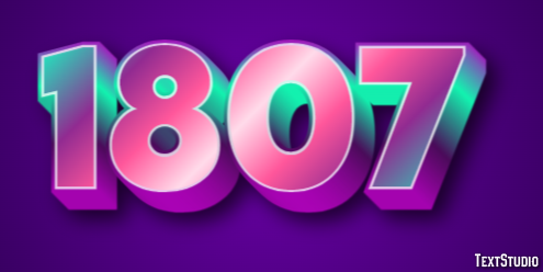 1807 Text Effect