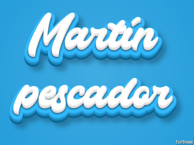 Martín pescador Efecto de texto