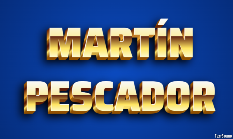 Martín pescador Efecto de texto