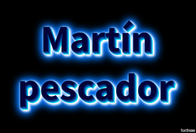 Martín pescador Efecto de texto
