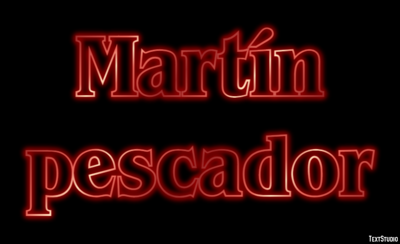 Martín pescador Efecto de Texto