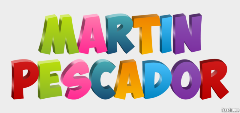 Martín pescador Efecto de texto