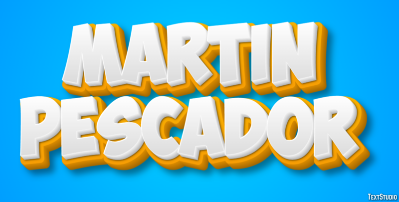 Martín pescador Efecto de texto
