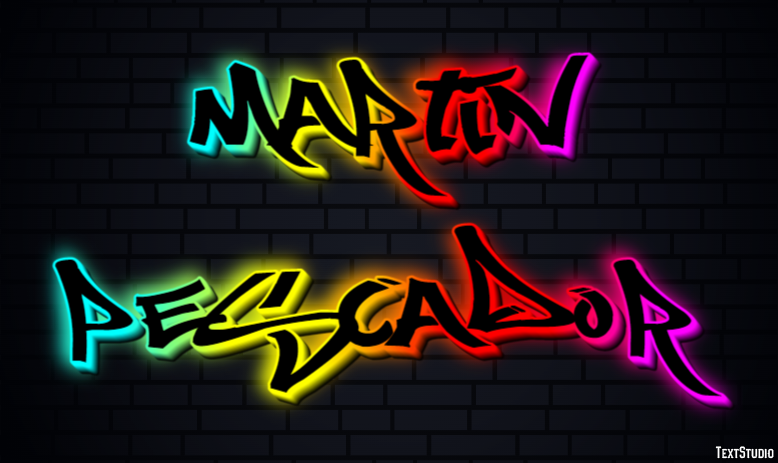 Martín pescador Efecto de Texto