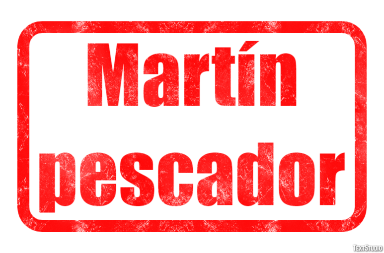 Martín pescador Efecto de texto