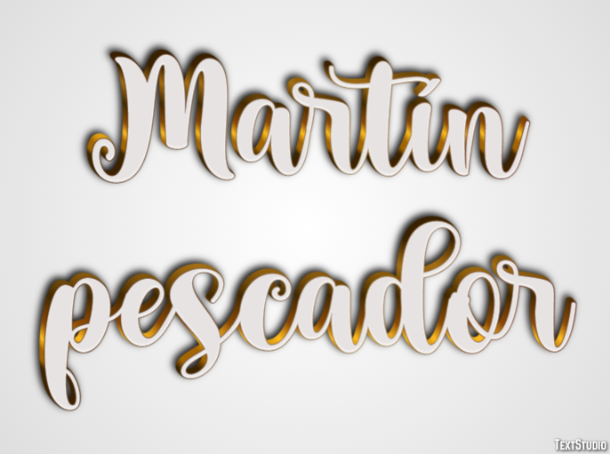Martín pescador Efecto de texto