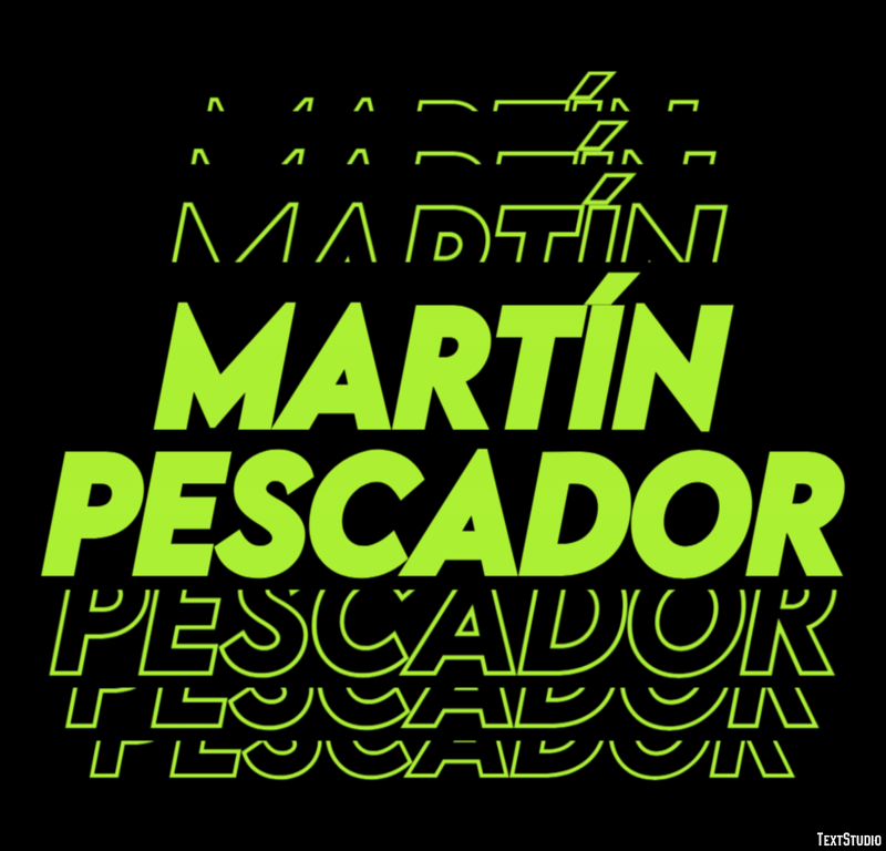 Martín pescador Efecto de texto