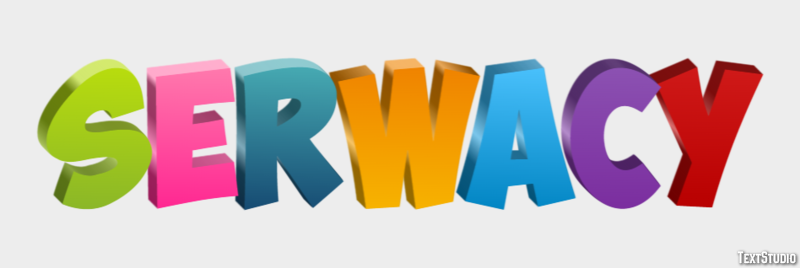 Serwacy Efekt tekstowy