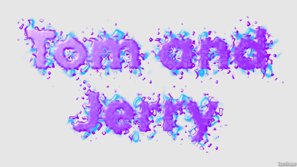 Tom and Jerry Efeito de texto