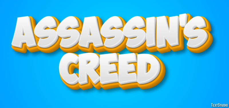 Assassin's Creed Efeito de texto