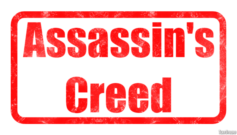 Assassin's Creed Efeito de texto
