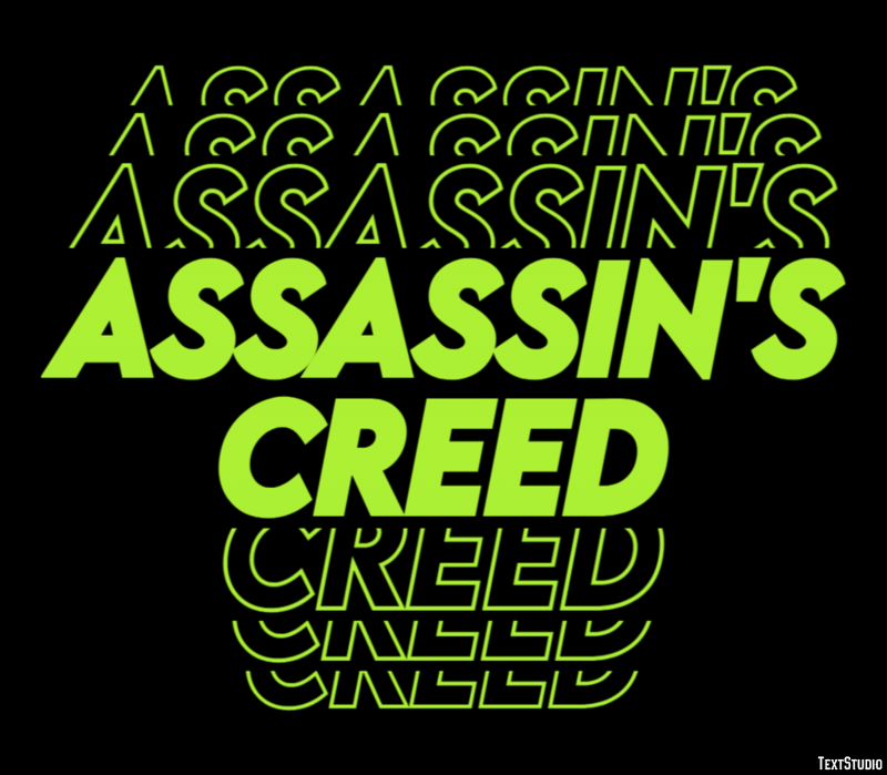 Assassin's Creed Efeito de texto