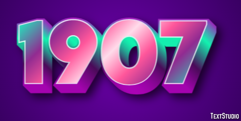 1907 Efecto de texto