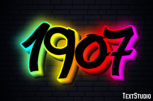 1907 Efecto de Texto