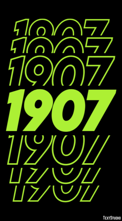 1907 Efecto de Texto