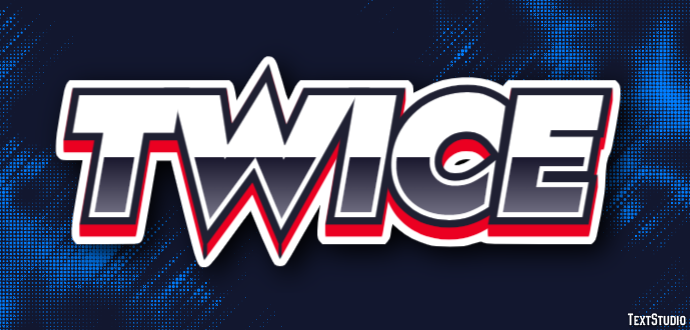 Twice Text Effect and Logo Design Word