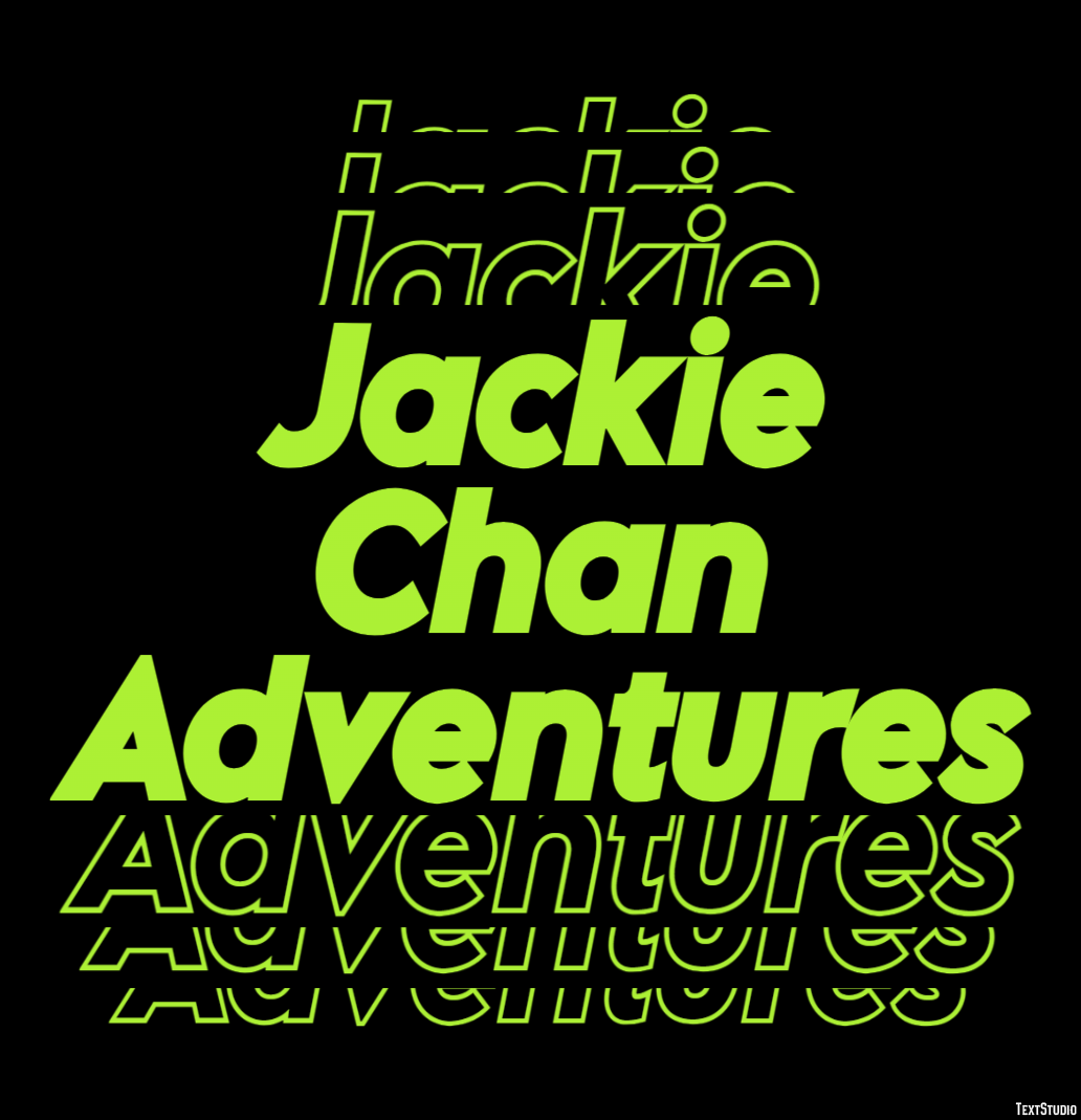 Jackie Chan Adventures Efecto de Texto