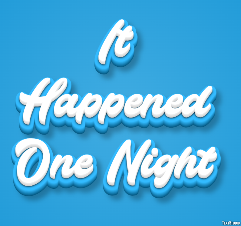 It Happened One Night Effetto testo