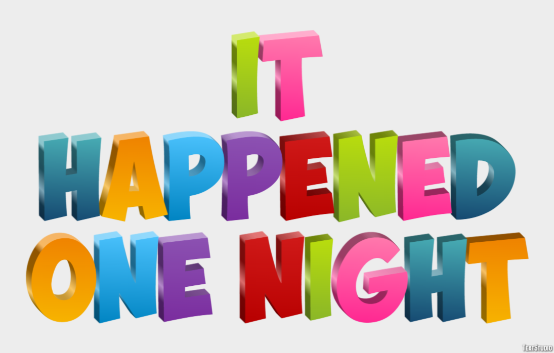 It Happened One Night Effetto testo