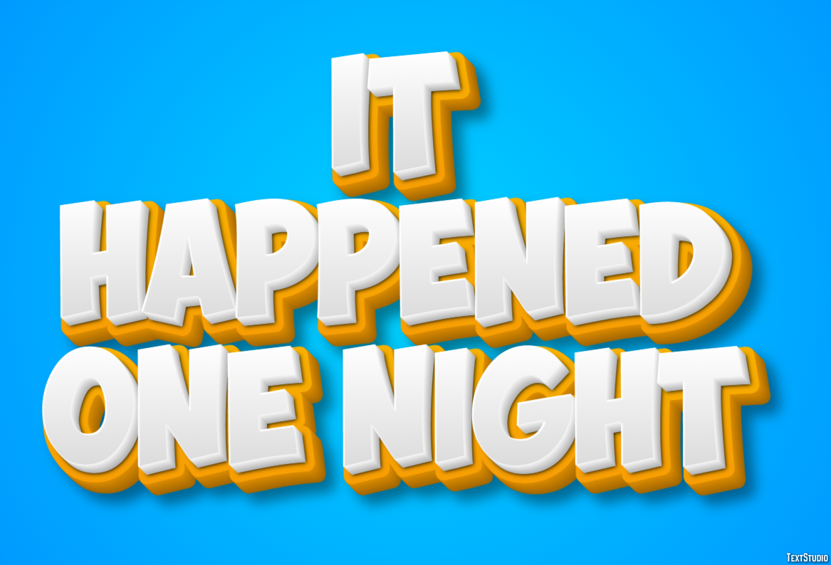 It Happened One Night Text Effect