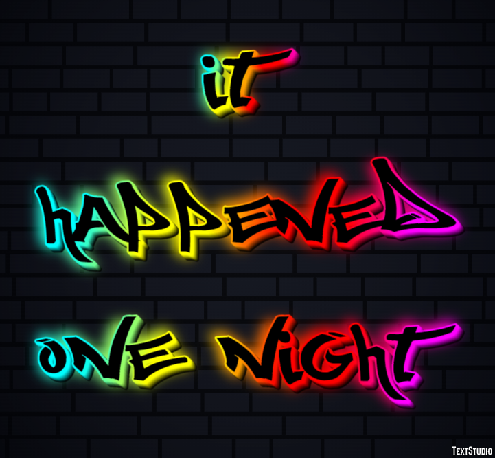 It Happened One Night Effetto testo