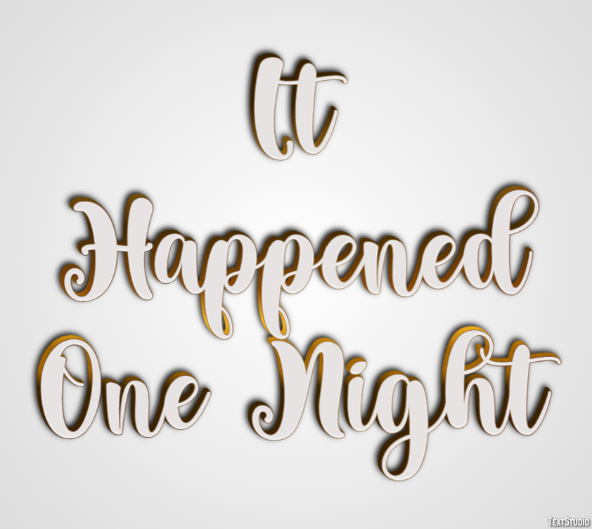 It Happened One Night Text Effect