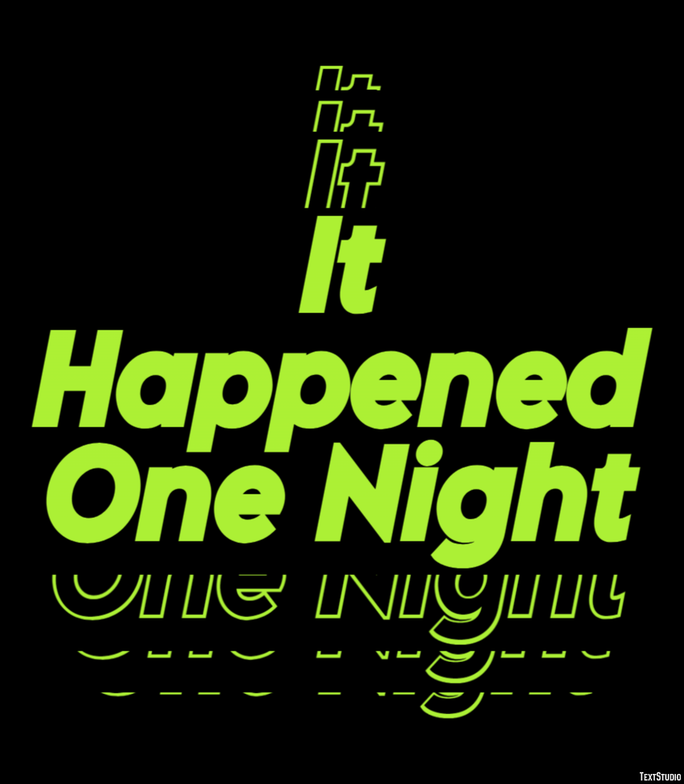 It Happened One Night Text effect