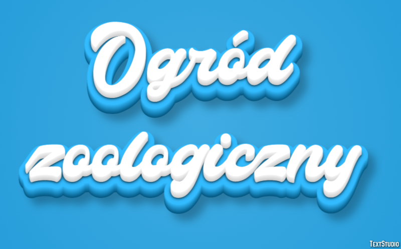 Ogród zoologiczny Efekt tekstowy