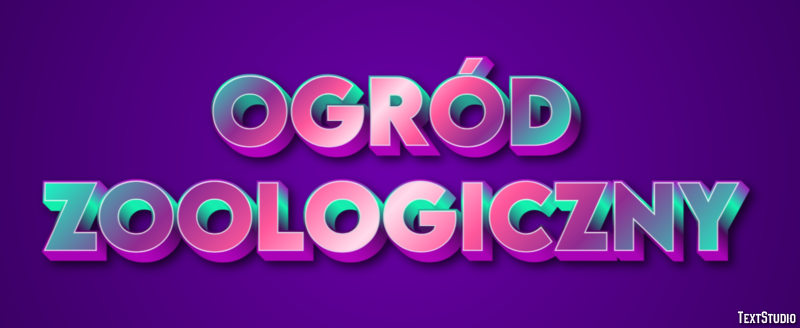 Ogród zoologiczny Efekt tekstowy