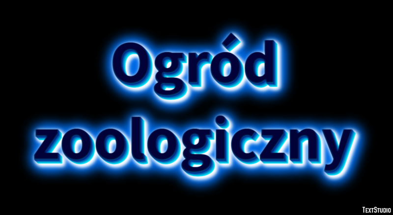Ogród zoologiczny Efekt tekstowy