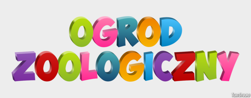 Ogród zoologiczny Efekt tekstowy