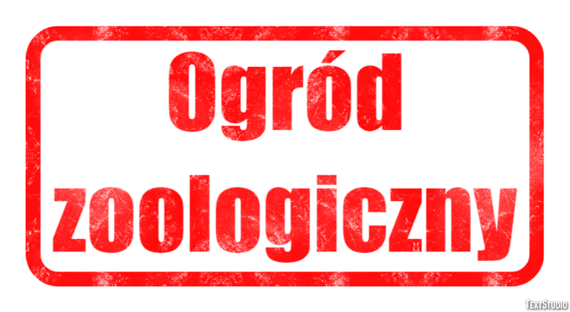 Ogród zoologiczny Efekt tekstowy
